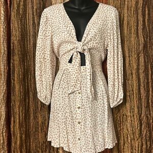 NWOT Faithfull The Brand Trinidad Floral Tie-Front Dress